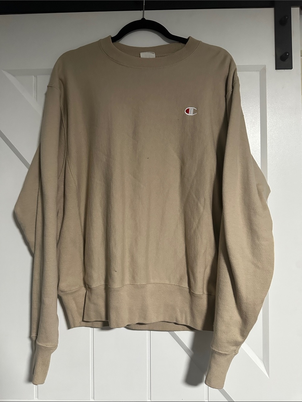Champion Crewneck Sweatshirt in Tan